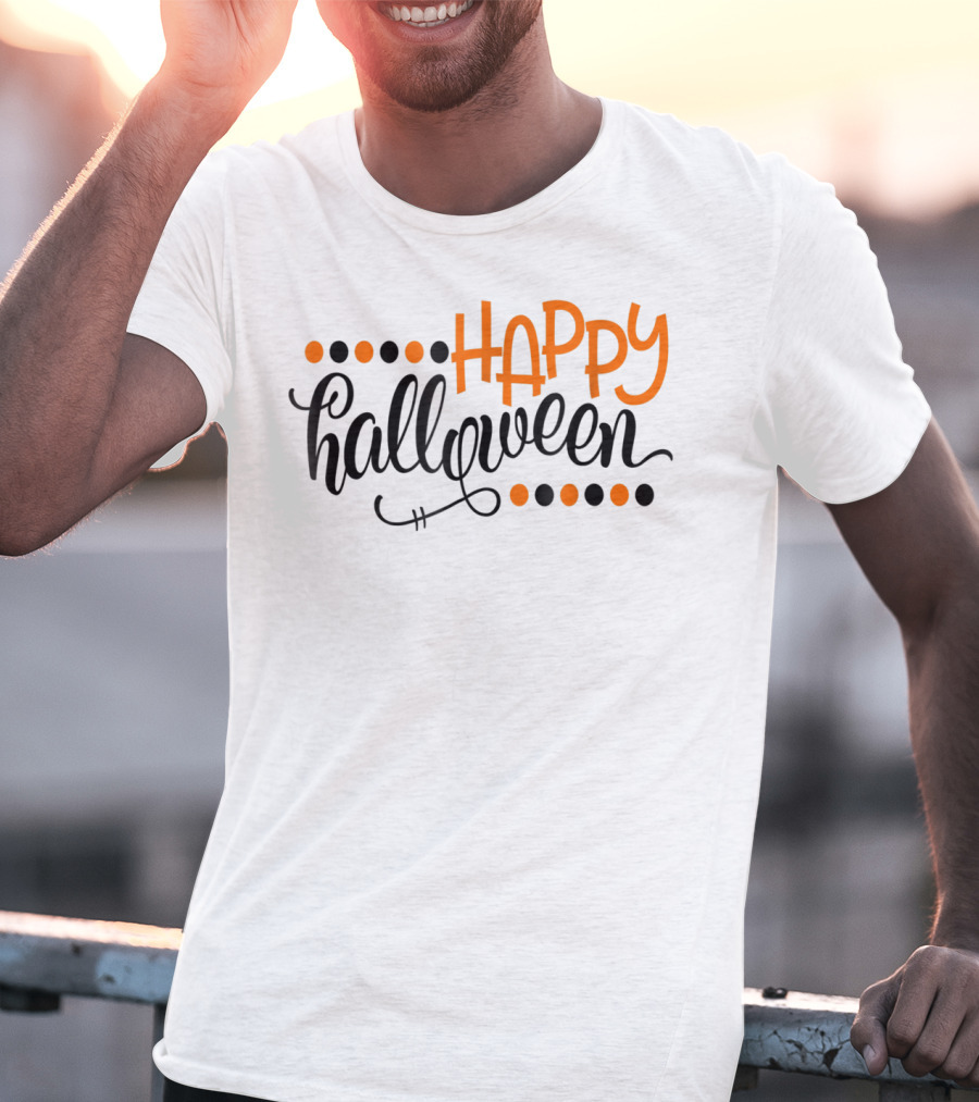 Happy Halloween Kids Teacher Mom Wife Dad 7 T-Shirt