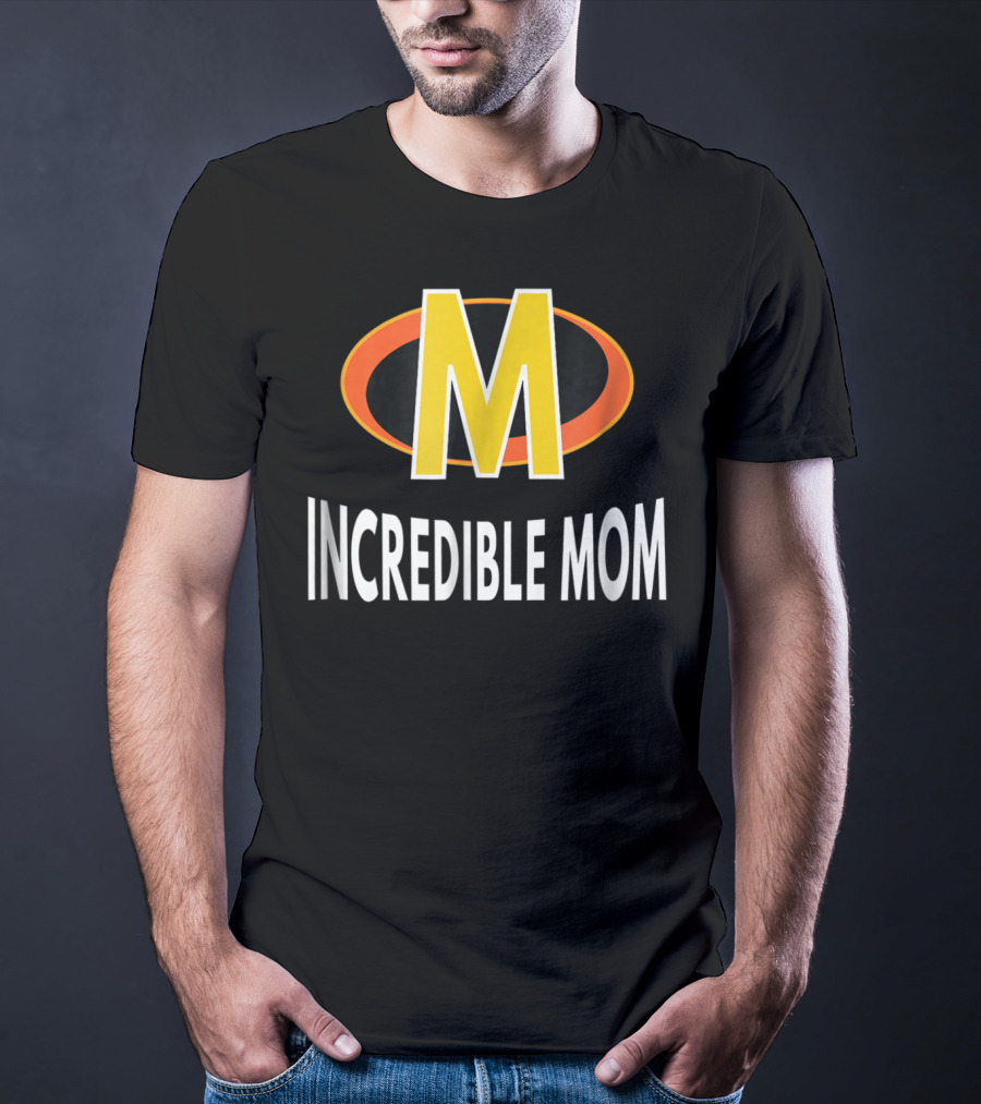 Incredible Mom Bold Text Superhero Icon M T-Shirt