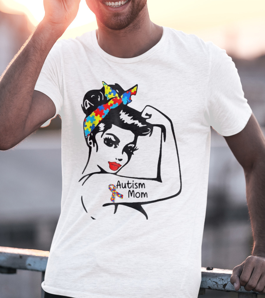 Autism Mom Iron On Autism Awareness Patch T-Shirt