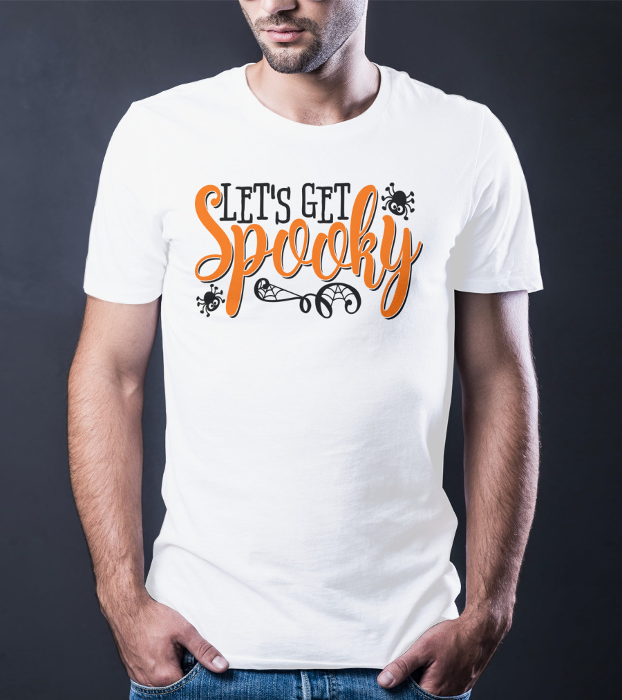 Let's Get Spooky Halloween Teacher Mom 7 Creepy Spiders T-Shirt