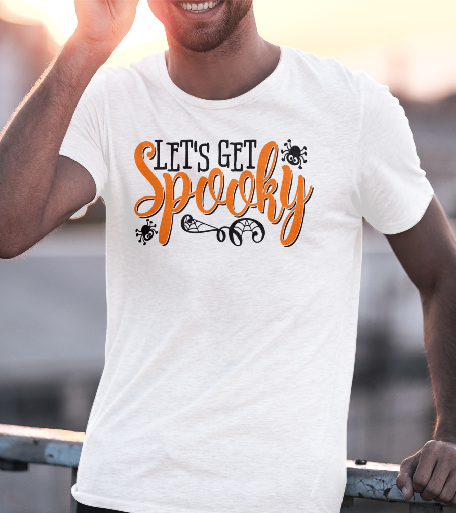 Let's Get Spooky Halloween Teacher Mom 7 Creepy Spiders T-Shirt