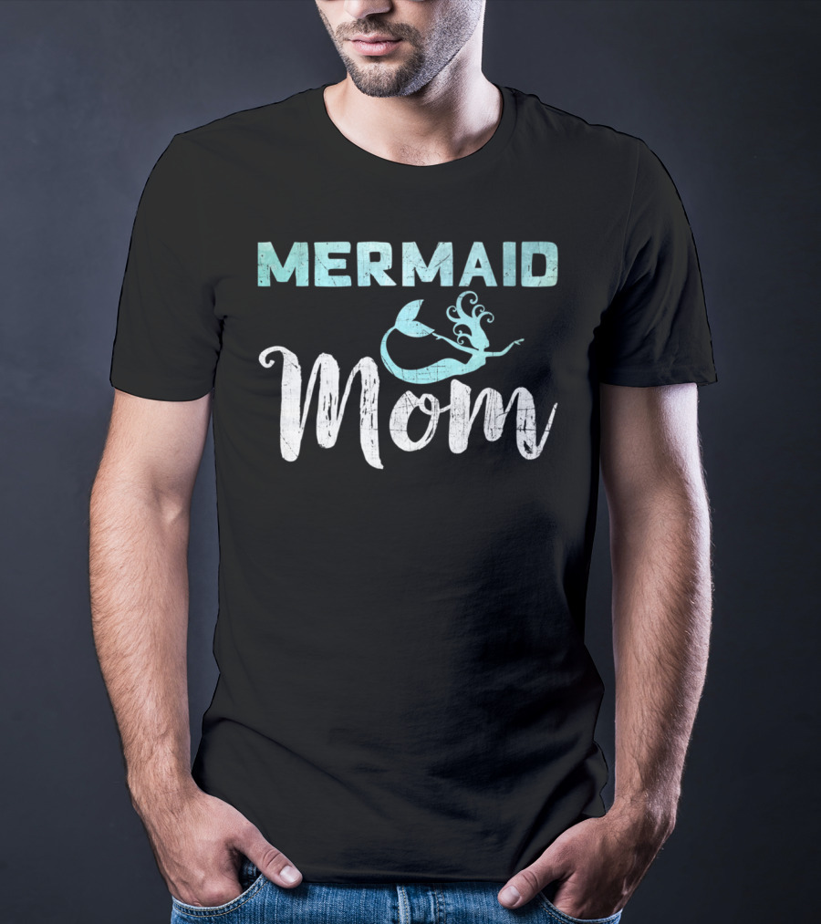 Mermaid Mom Birthday Party Cute T-Shirt