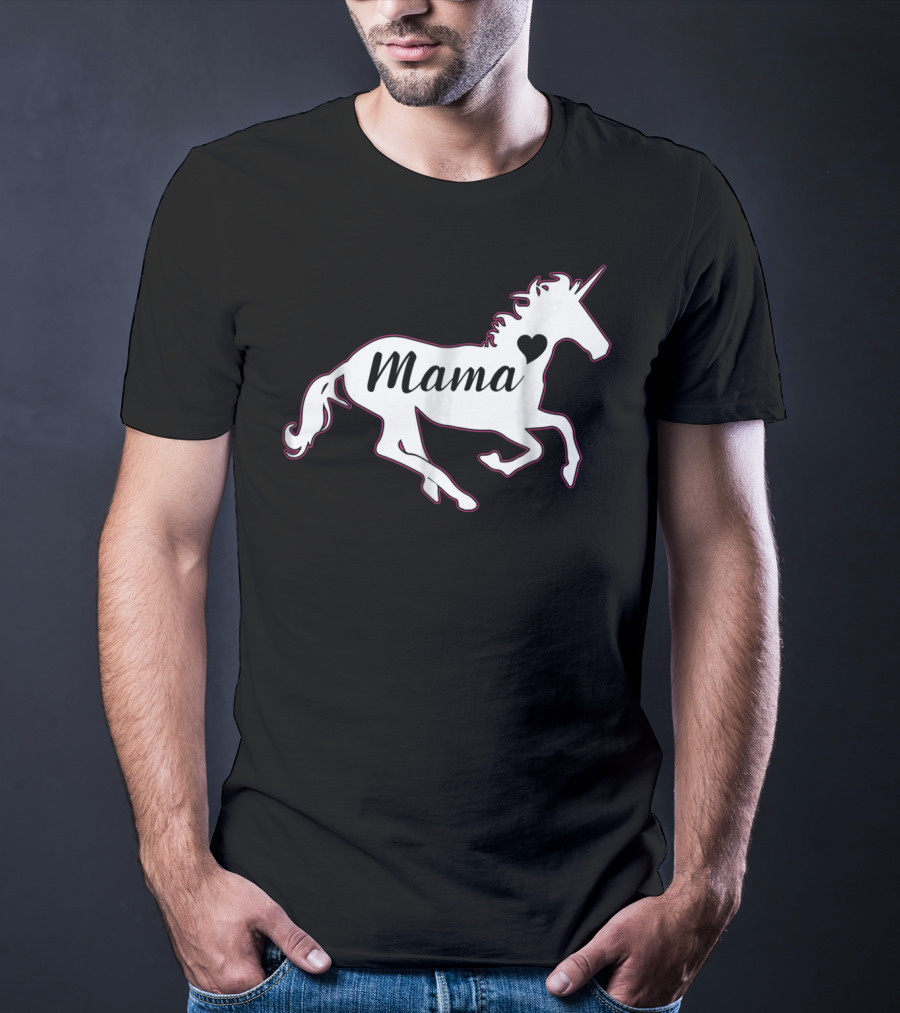 Mama Unicorn Horse Mom Life Women Grandma T-Shirt