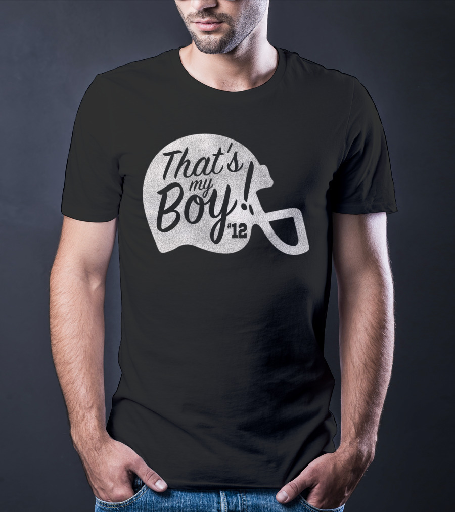 That's My Boy 12 Football Helmet T-Shirt