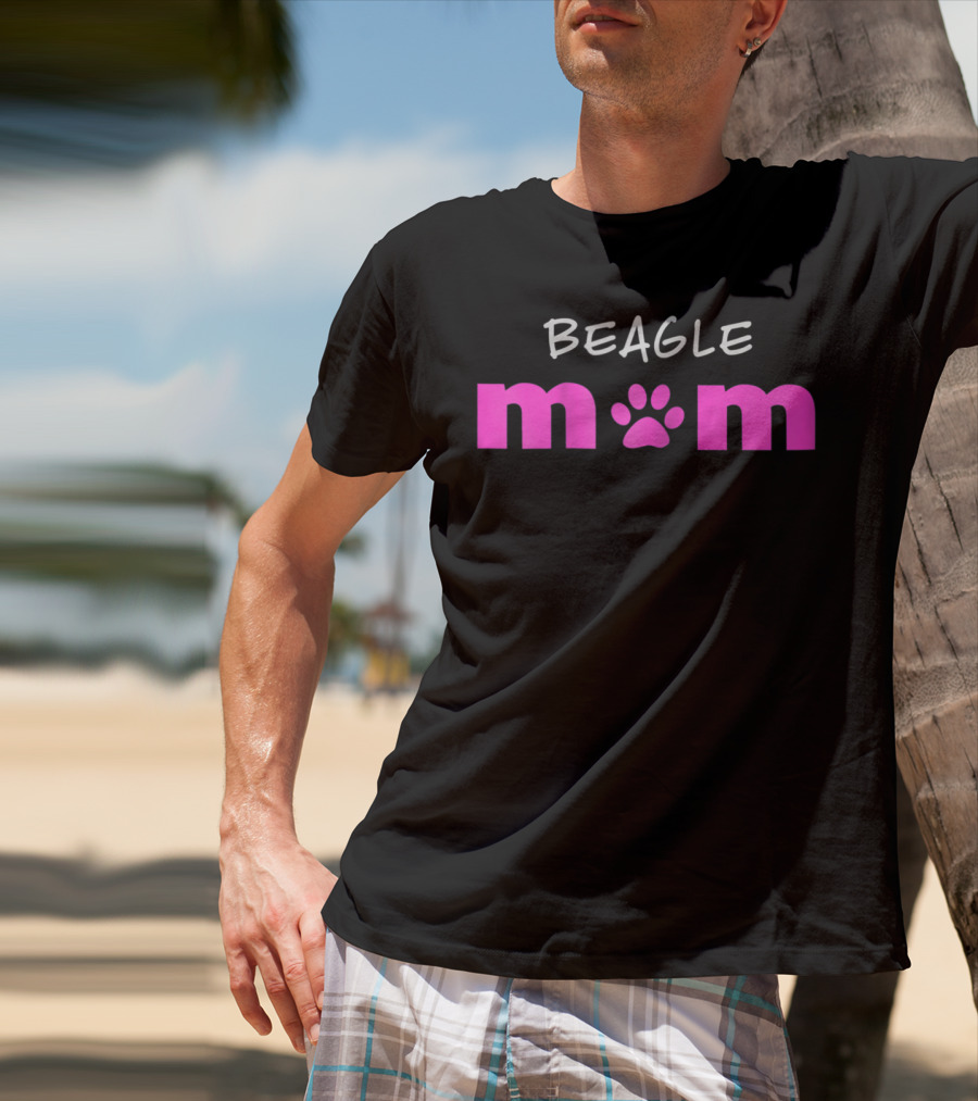 Beagle Mom Paw Prints T-Shirt