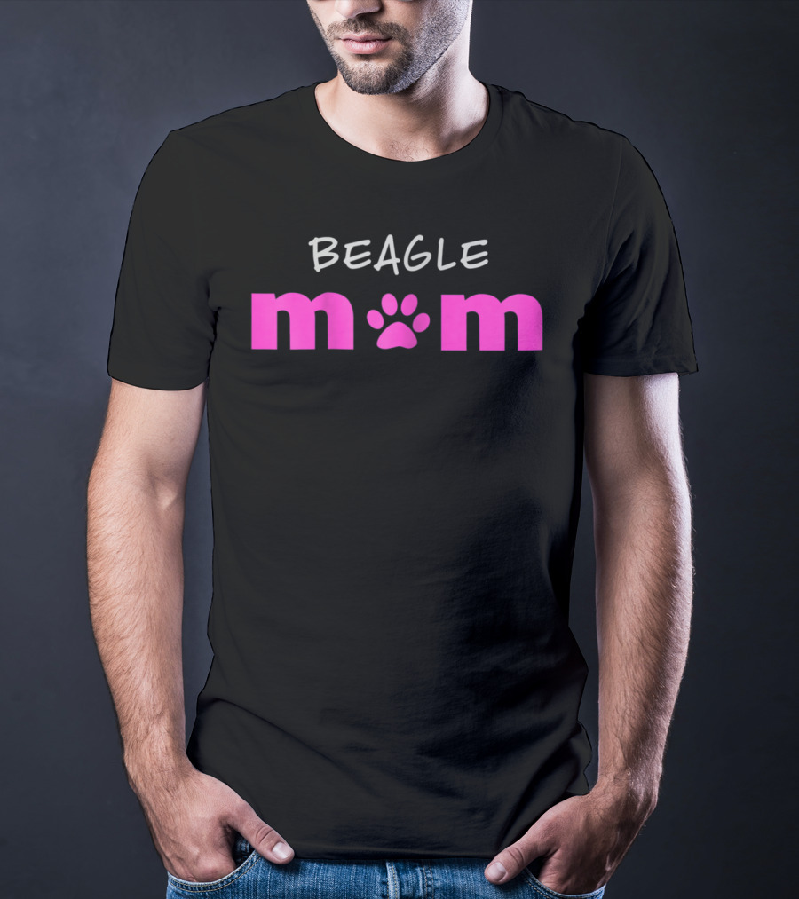 Beagle Mom Paw Prints T-Shirt