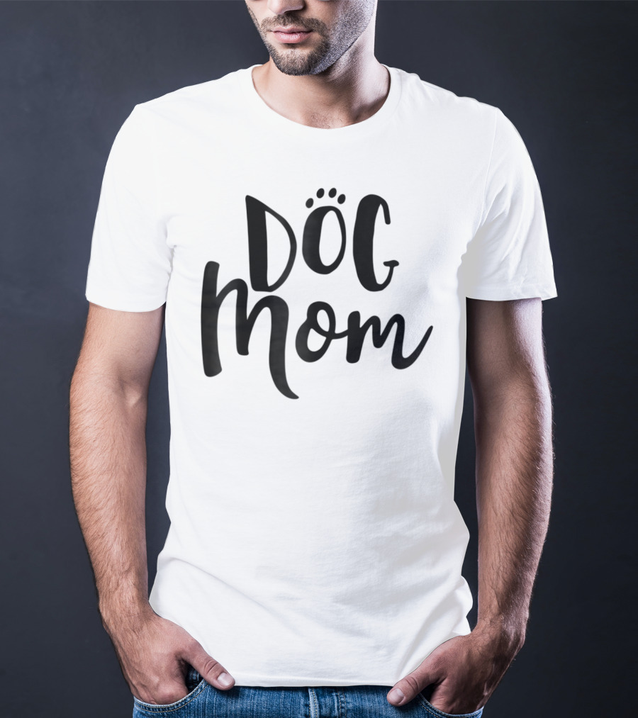 Dog Mom Womens Cute Paw Print Top9 T-Shirt