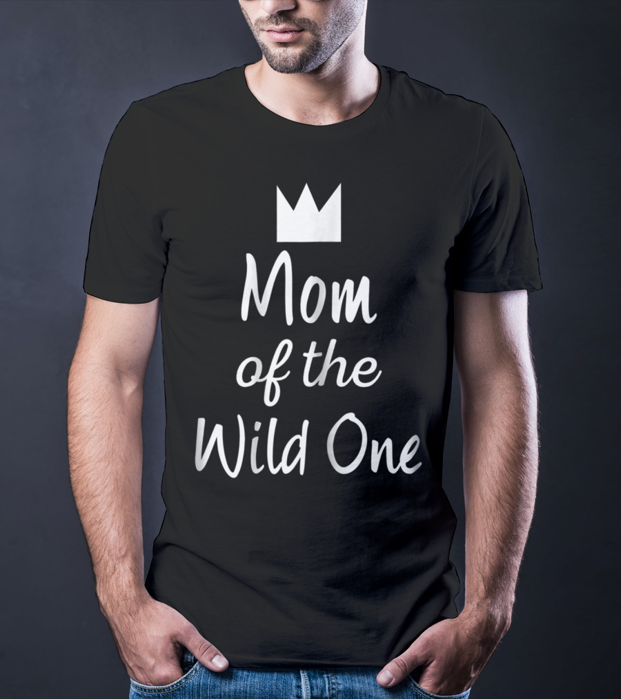 Mom Of The Wild One Crown Mothership Pregnant T-Shirt