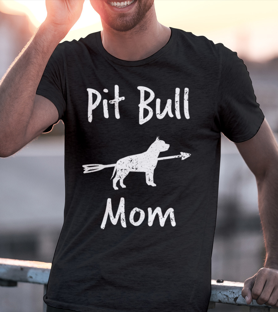 Pit Bull Mom Advocate With Arrow T-Shirt