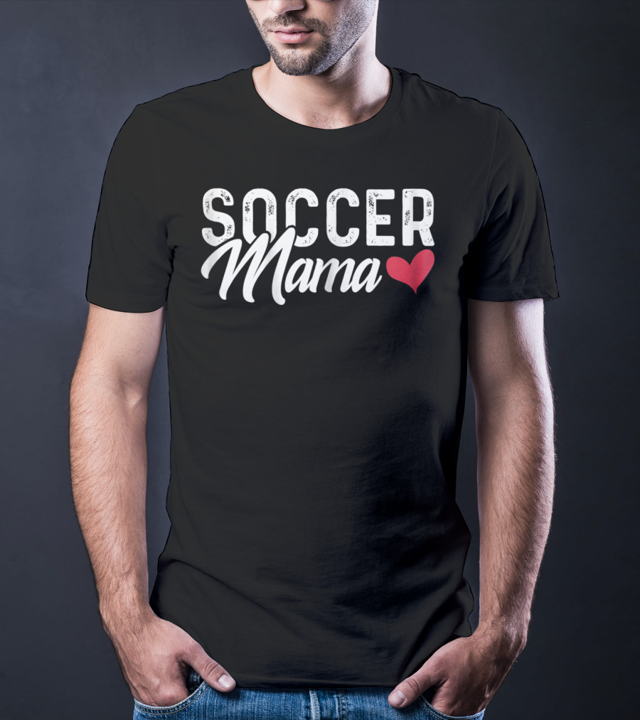 Soccer Mama Heart Football Mom T-Shirt
