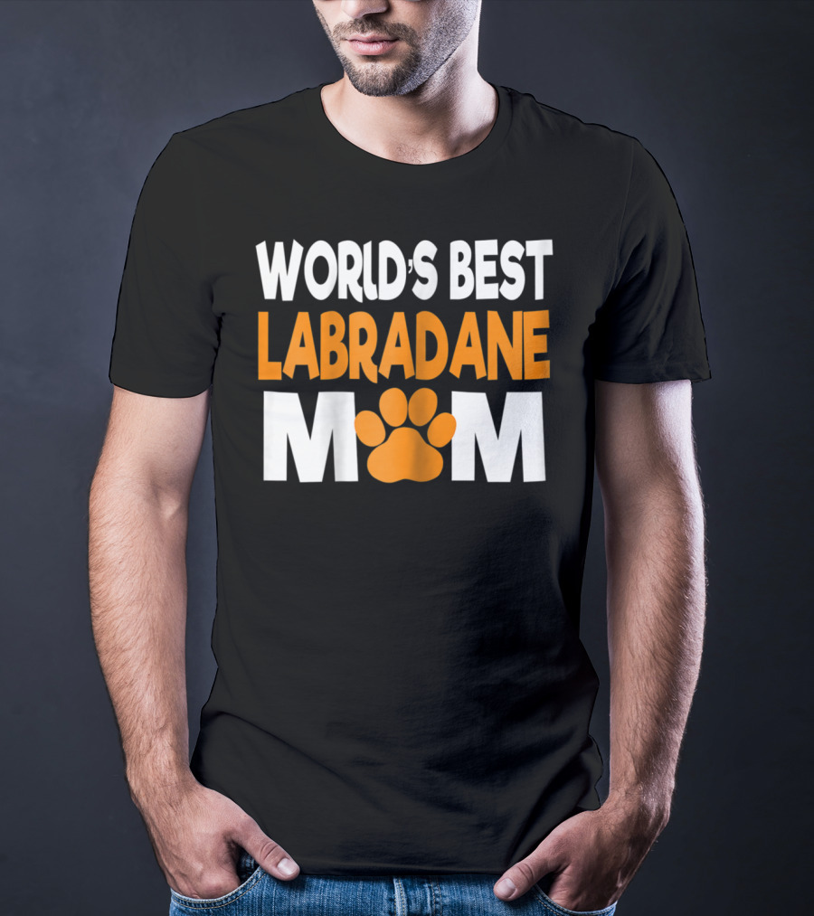 Worlds Best Labradane Mom Paw Prints T-Shirt