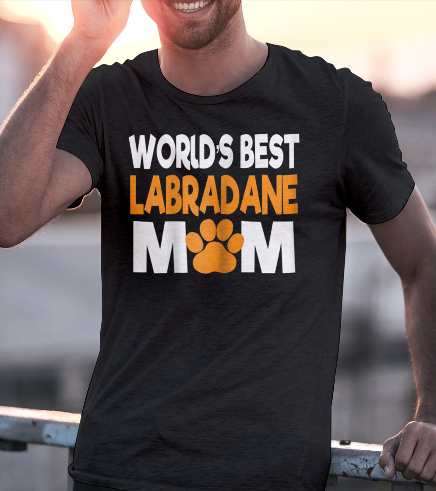 Worlds Best Labradane Mom Paw Prints T-Shirt