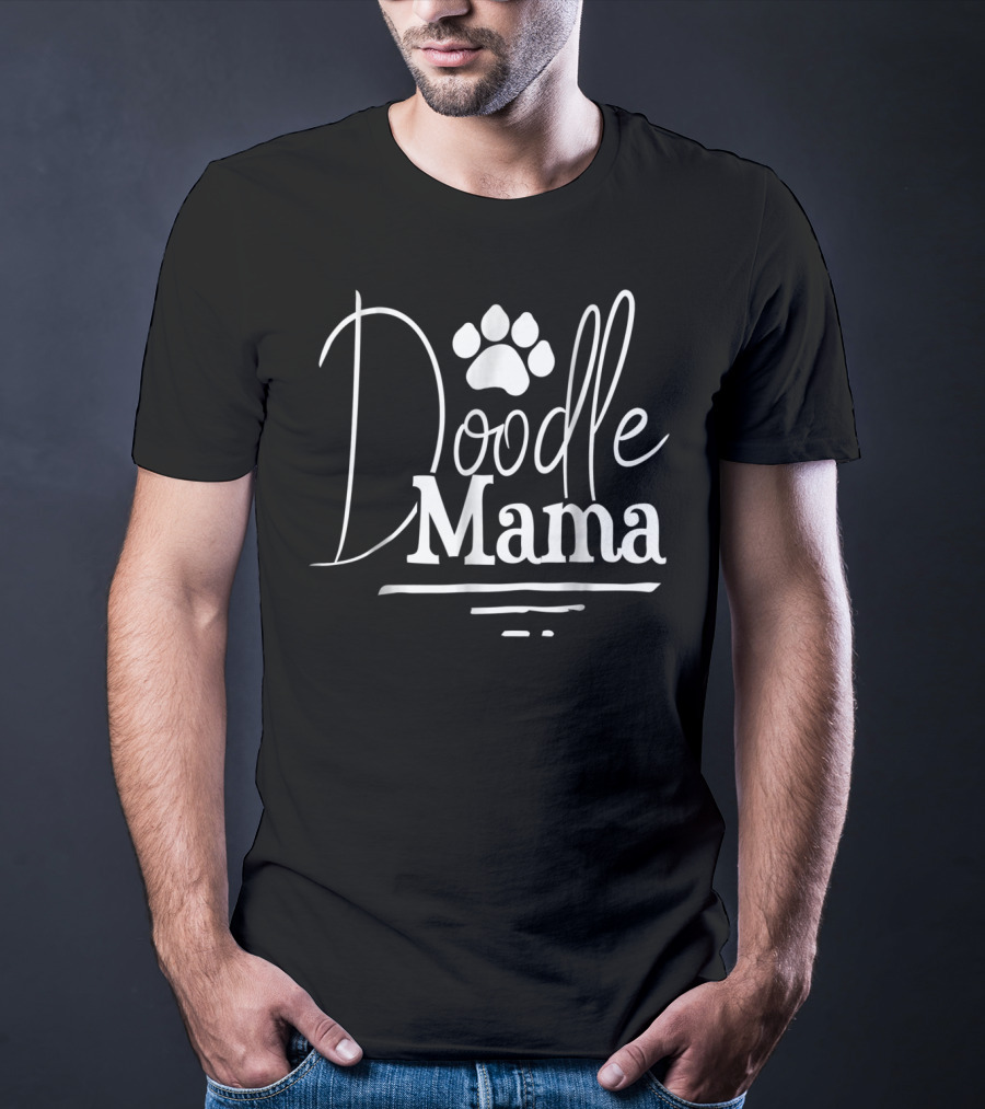 Doodle Mama Cute GoldenDoodle Labradoodle Paw Prints T-Shirt