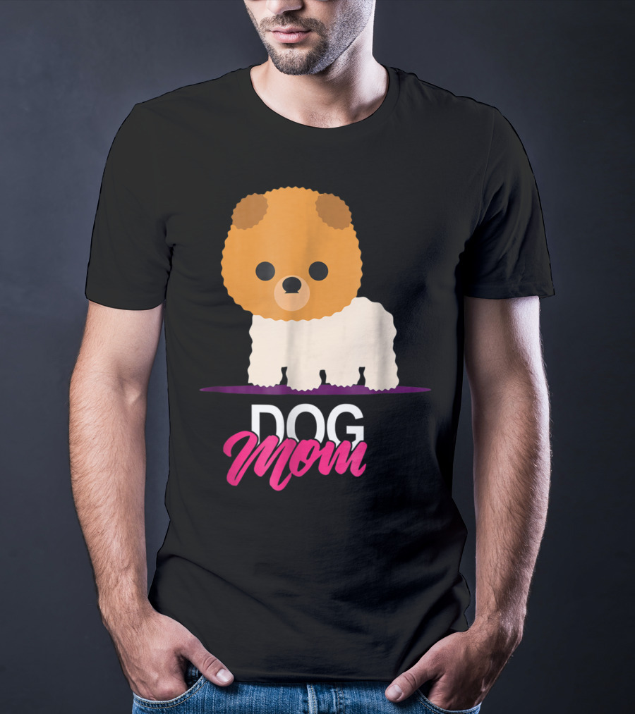 DOG MOM Funny Dog Lover Cute Pomeranian Art S97 T-Shirt