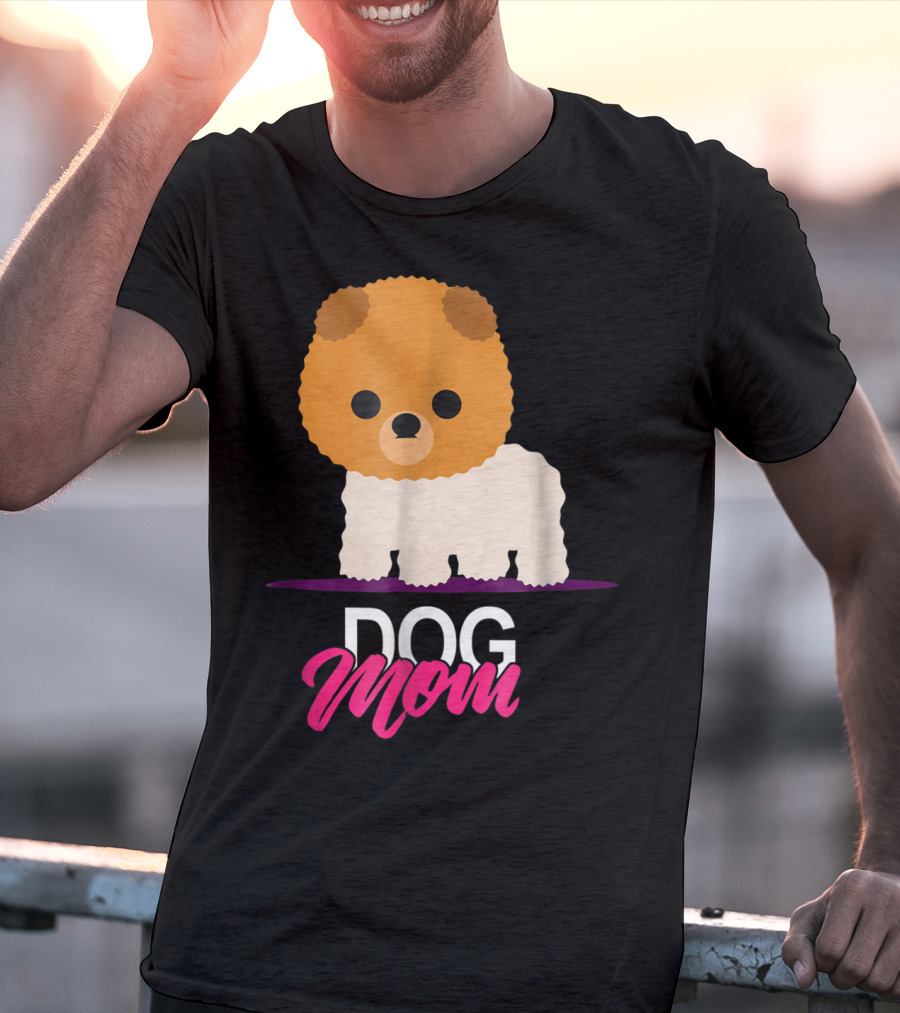 DOG MOM Funny Dog Lover Cute Pomeranian Art S97 T-Shirt