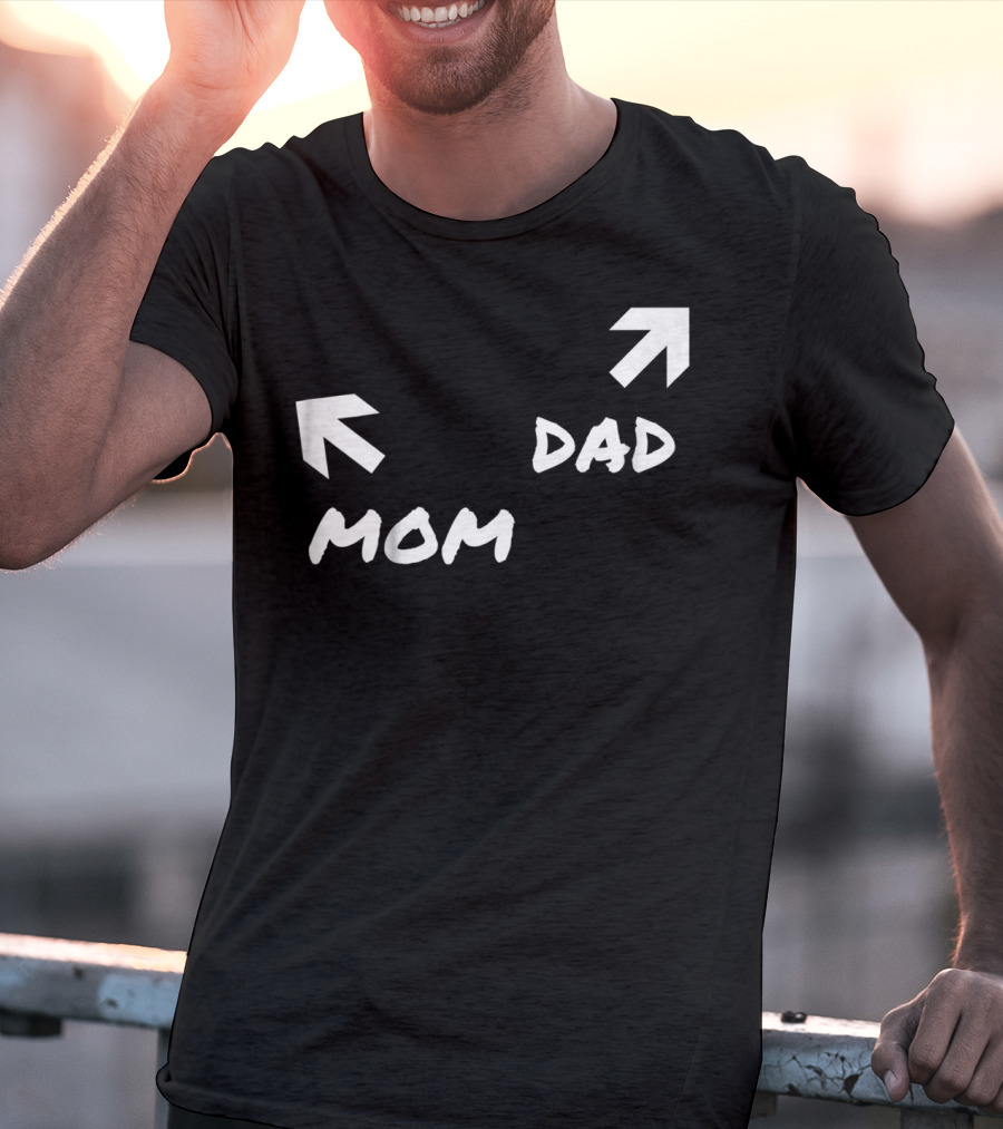 Kids Funny Mom And Dad Arrow Birthday Present51 T-Shirt