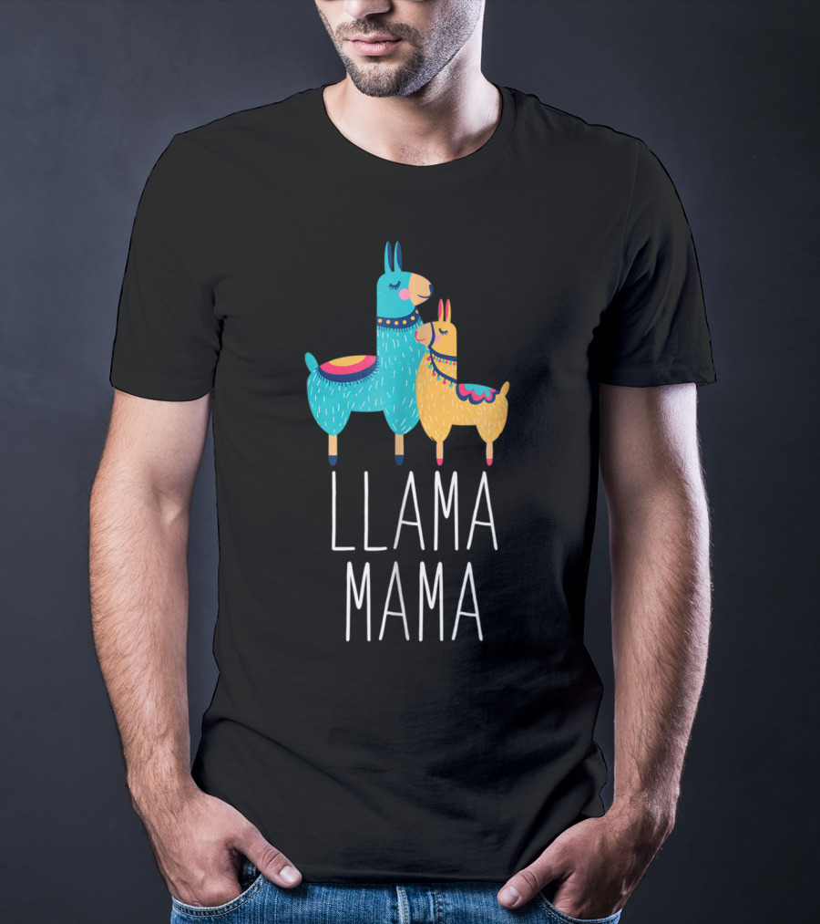 LLAMA MAMA Funny Llamas Mom Meme Cute T-Shirt