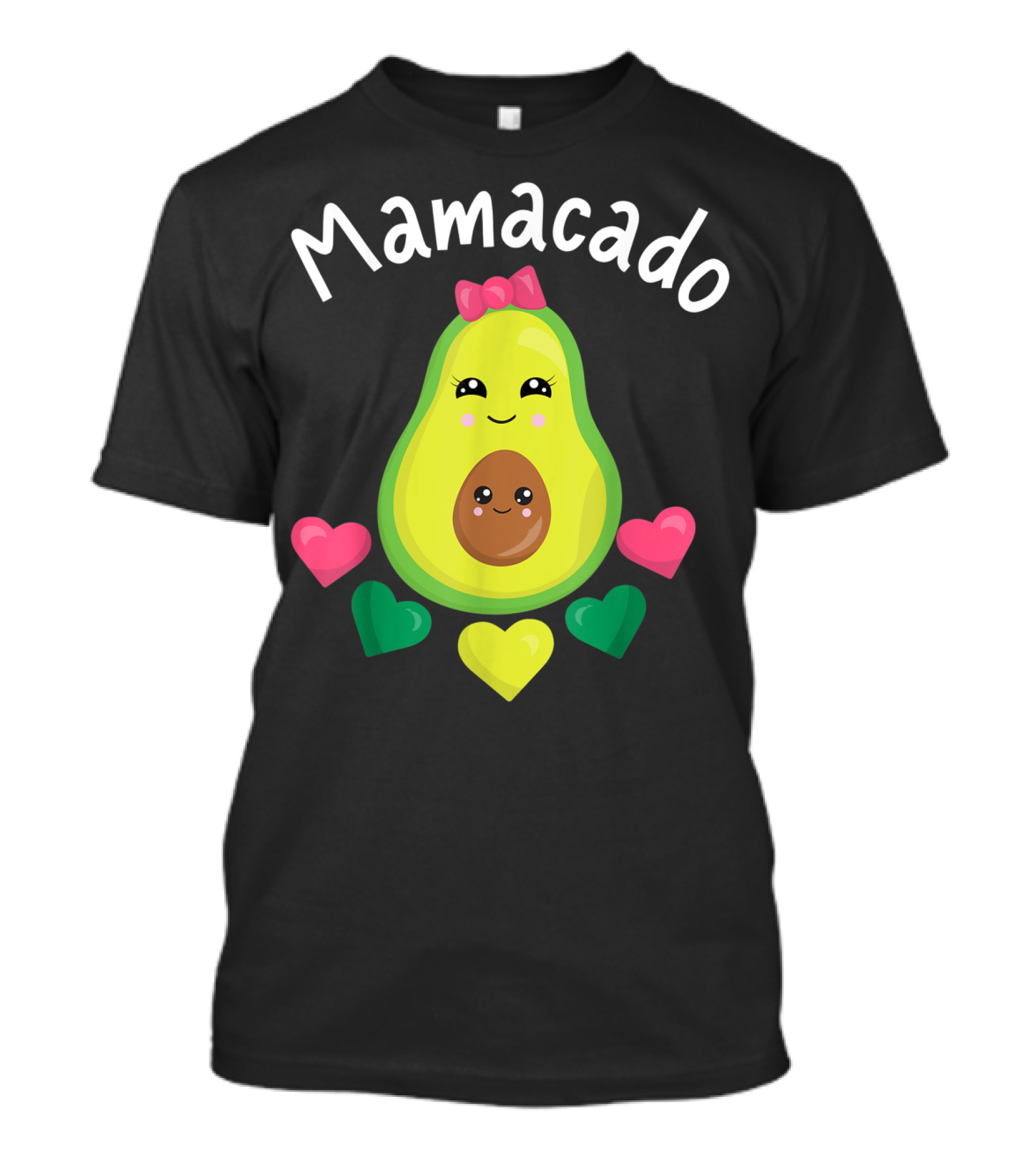 Mamacado Cute Avocado Lover Vegan Vegetarian Heart T-Shirt