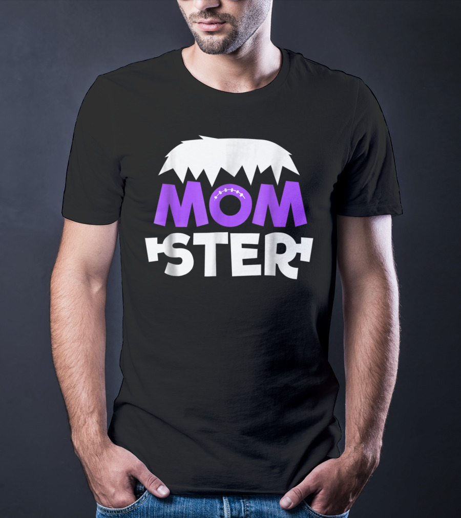 Momster Momster Funny Mom Frankenstein Hair And Stitches T-Shirt