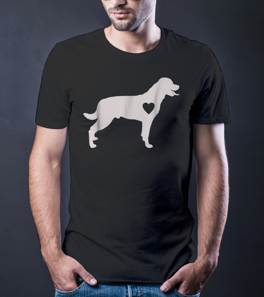 Rottweiler Heart Silhouette Dog Mom Love Idea Dog Mom92 T-Shirt