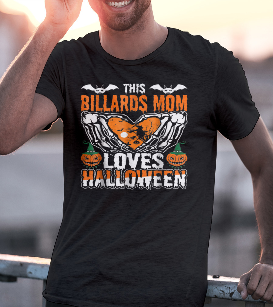 This Billards Mom Loves Halloween T-Shirt