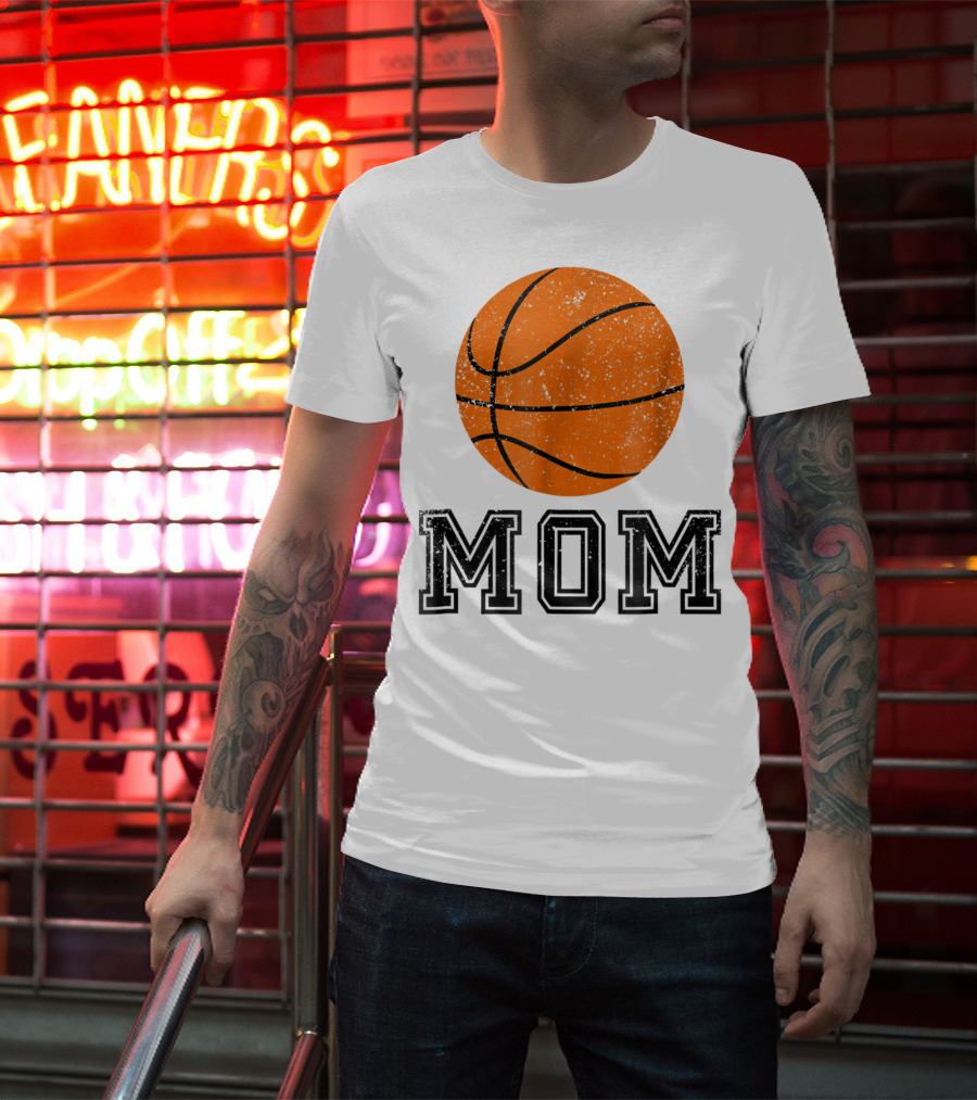 Basketball Mom Minimalist Ball MOM Mas88 T-Shirt