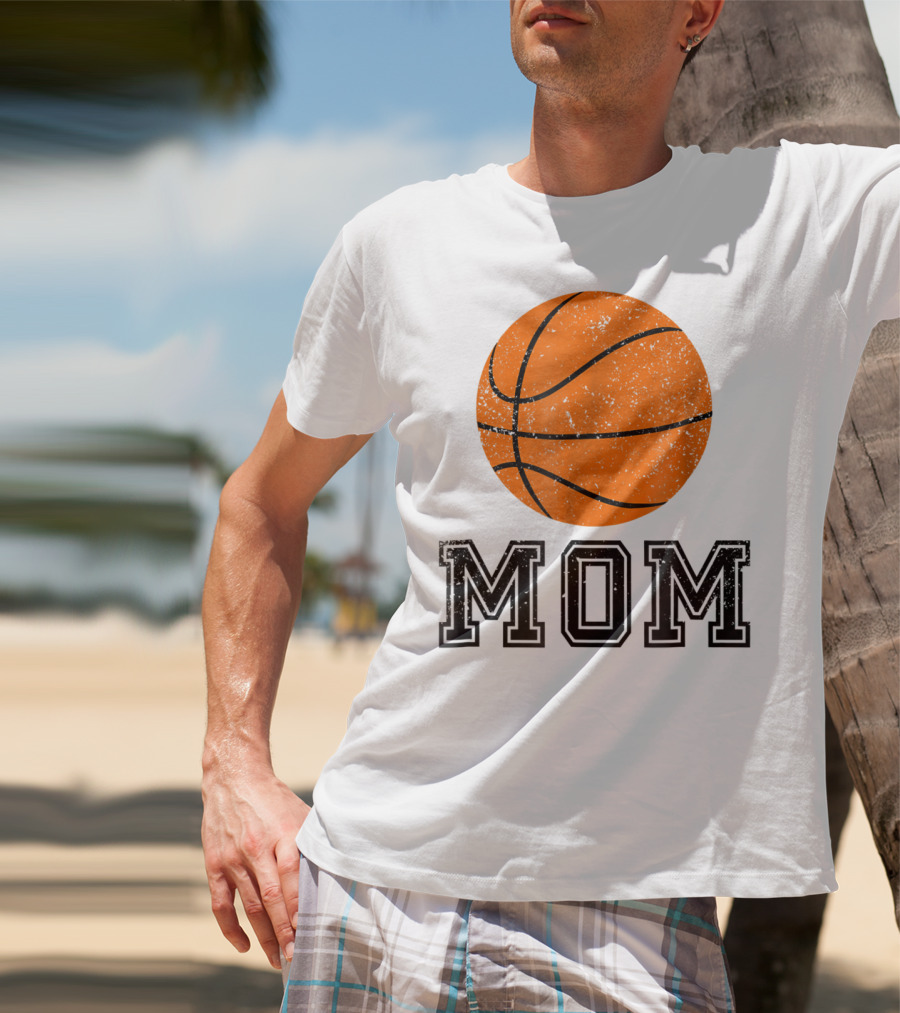 Basketball Mom Minimalist Ball MOM Mas88 T-Shirt