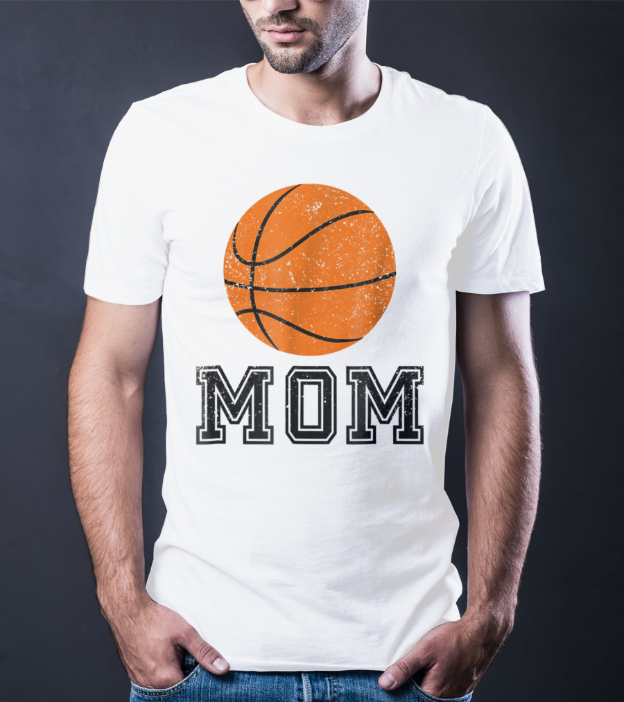 Basketball Mom Minimalist Ball MOM Mas88 T-Shirt