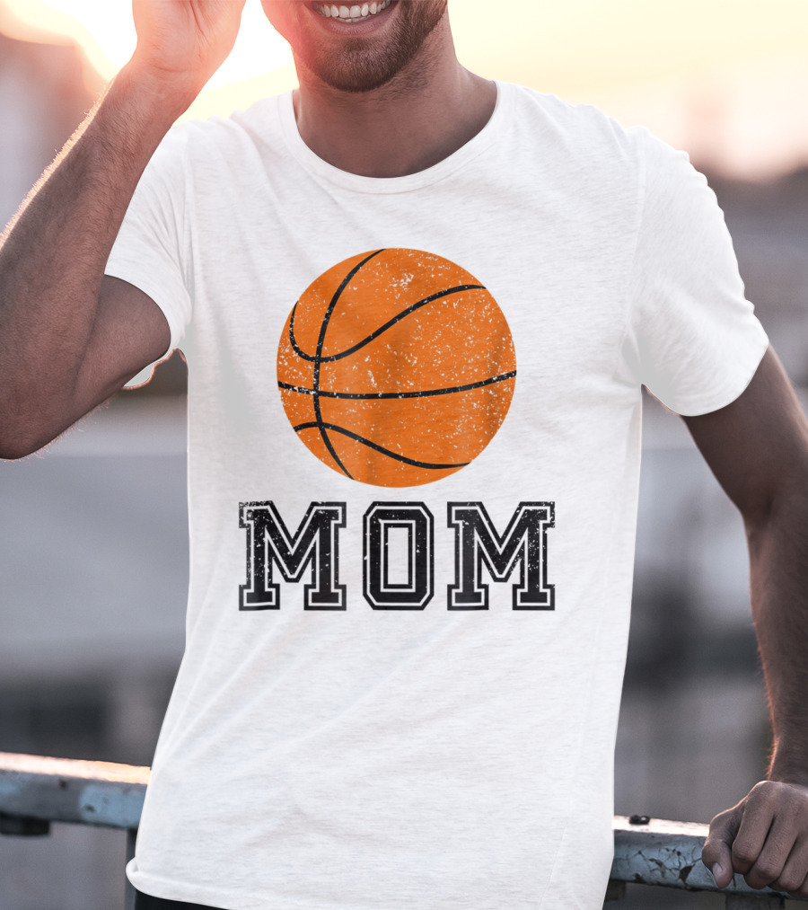 Basketball Mom Minimalist Ball MOM Mas88 T-Shirt