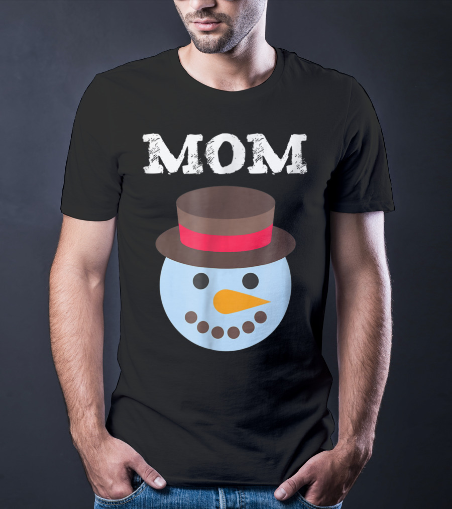 Mom Snowman Fun Family Christmas Matching PJ 30 T-Shirt