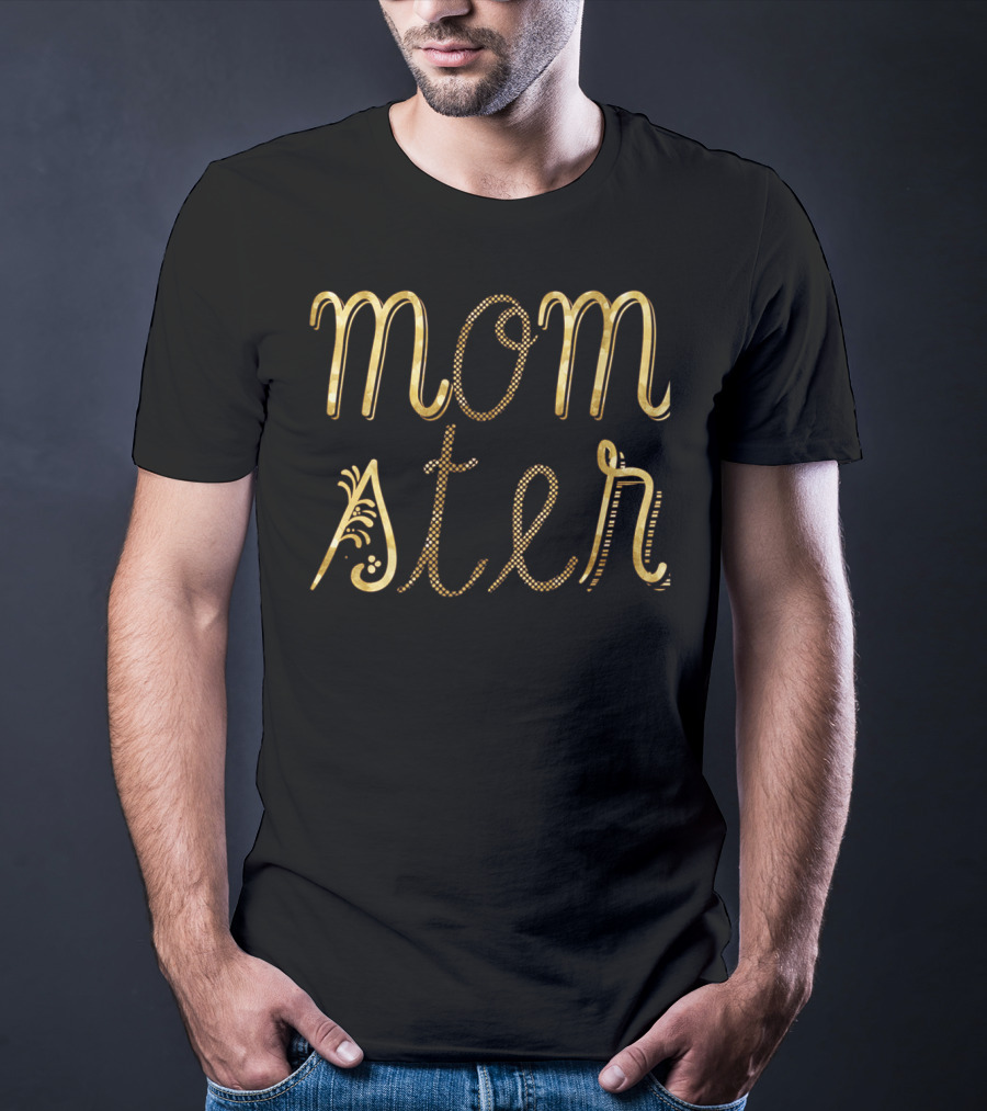 Halloween Momster Decorated Text T-Shirt