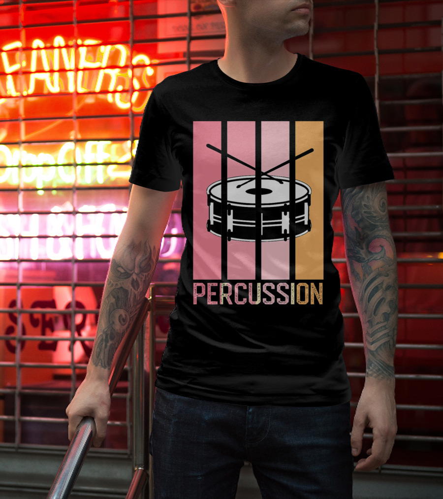 Percussion Drum Band Mom Marching Band School T-Shirt