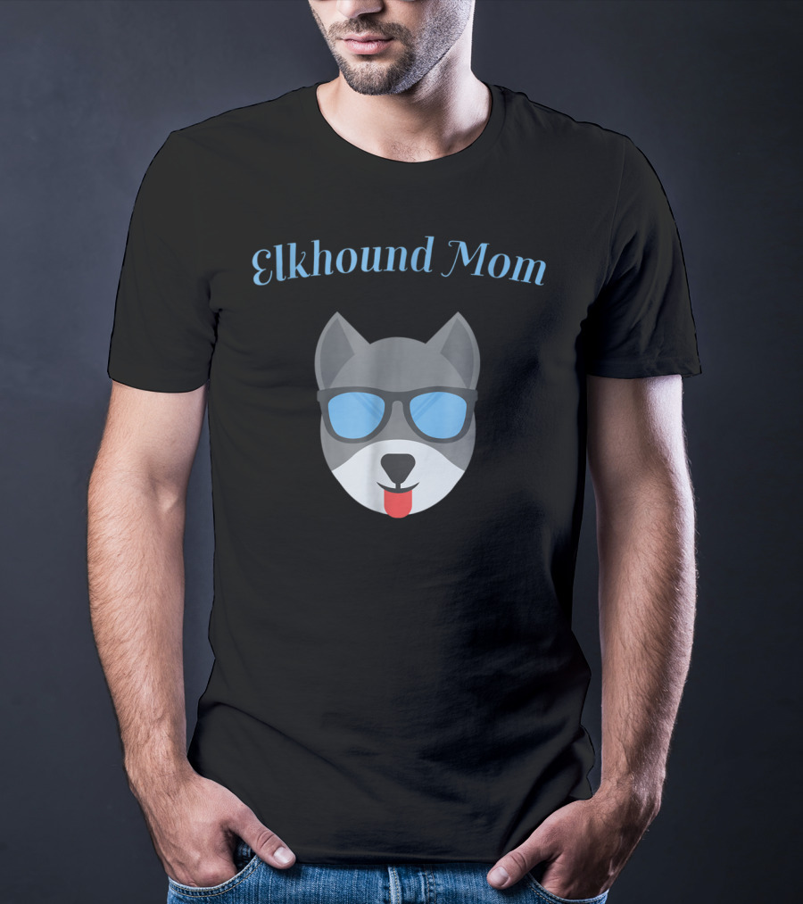 Elkhound Mom Cool Sunglasses Pup T-Shirt