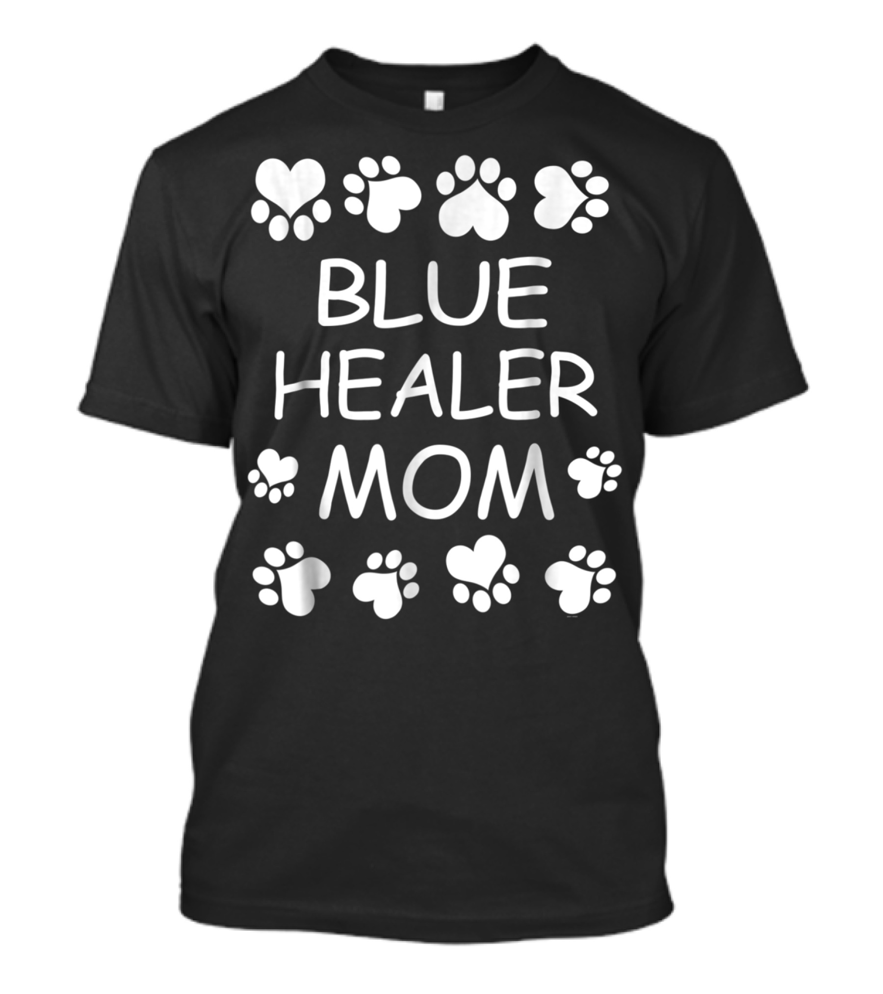Blue Healer Mom Paw And Heart Patterns Christmas Birthday T-Shirt