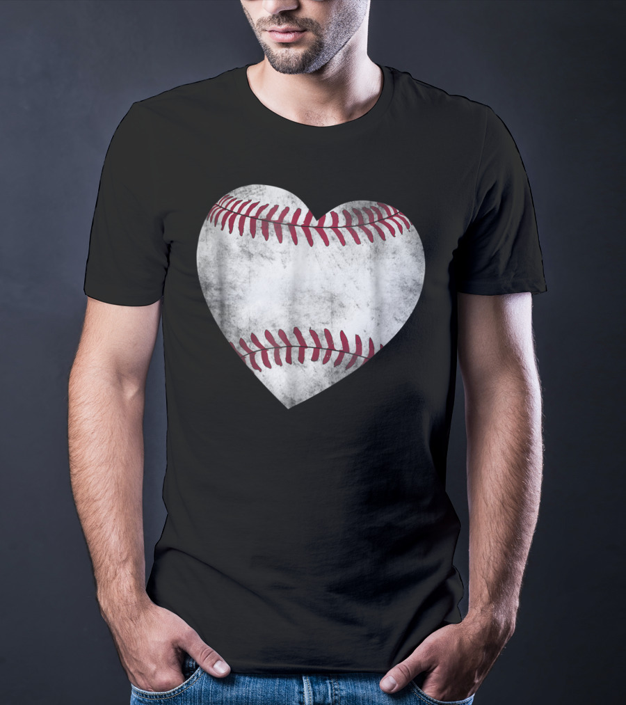 Baseball Heart Baseball And Family81 Vintage Stitching T-Shirt