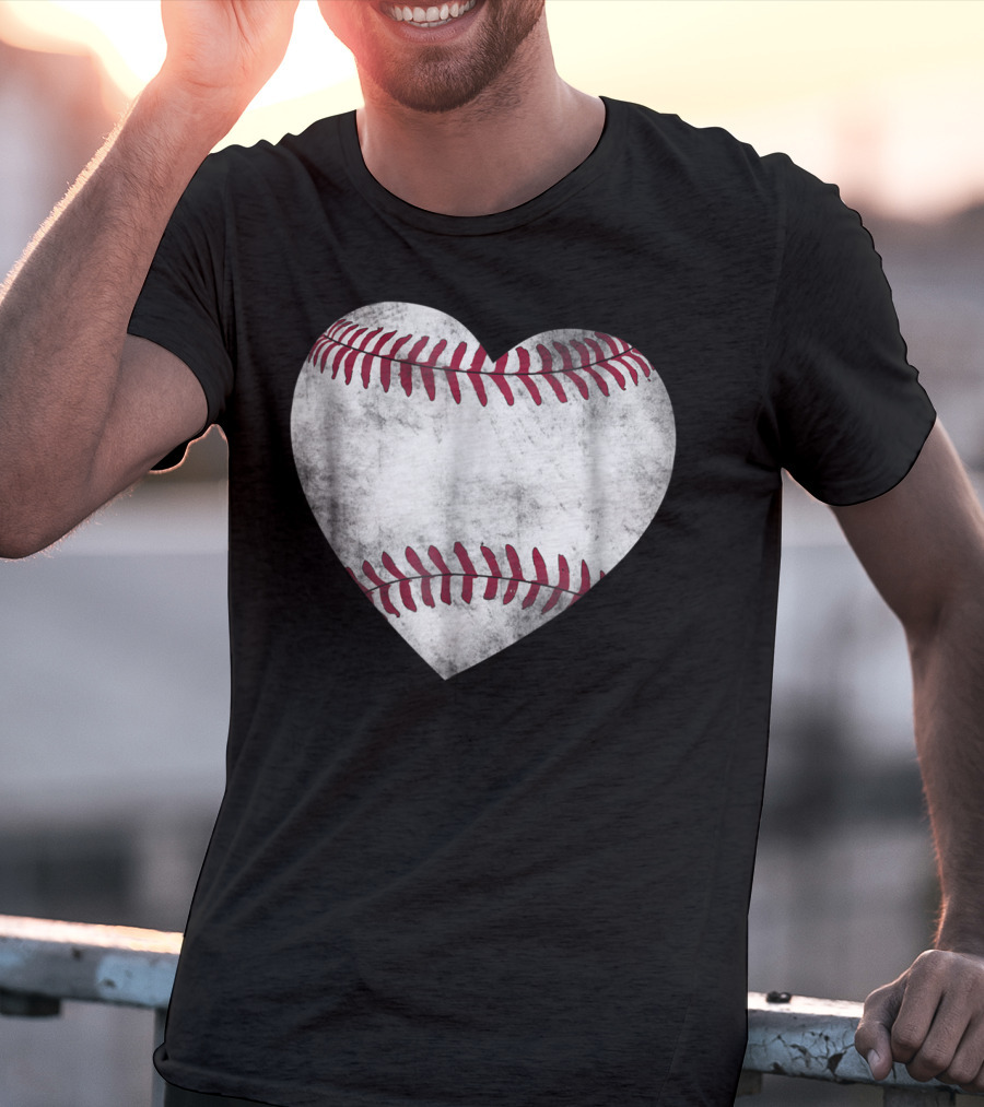 Baseball Heart Baseball And Family81 Vintage Stitching T-Shirt