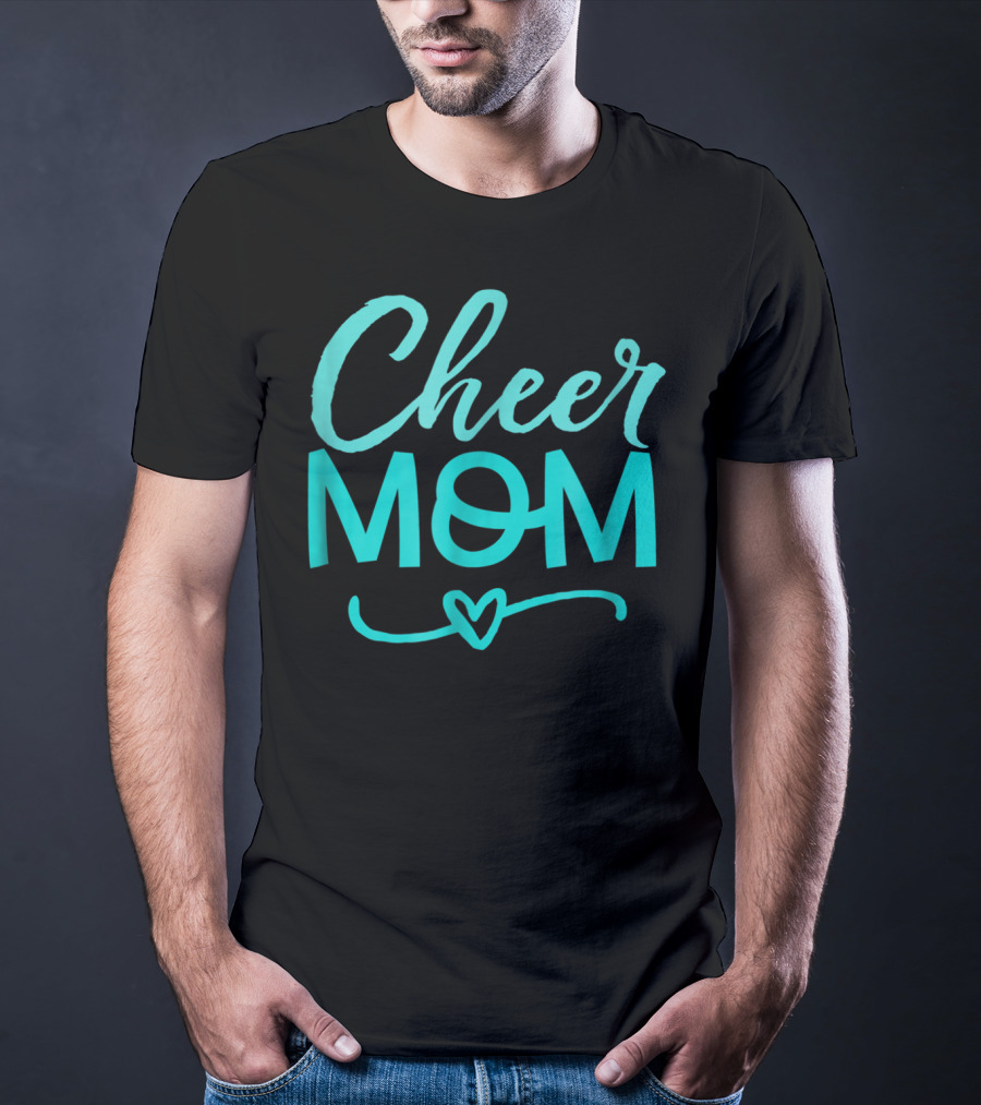 Cheer Mom Heart Symbol For All Moms Around The World T-Shirt