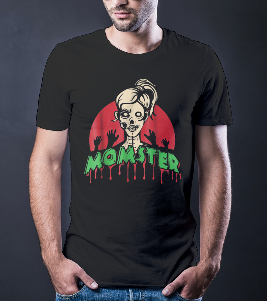 Momster Zombie Funny Parents Halloween Costume T-Shirt