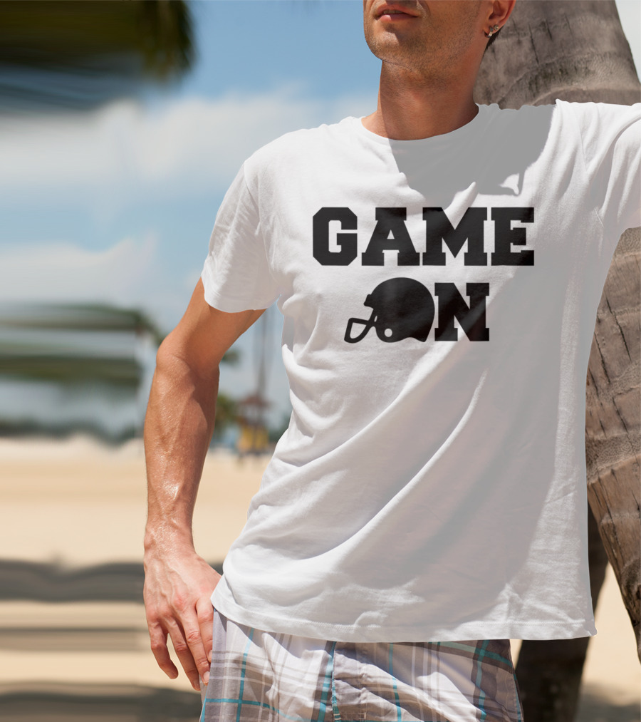 Game On Football Helmet Cute Football T-Shirt