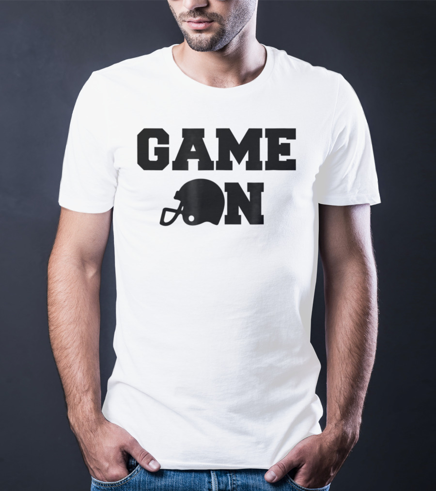 Game On Football Helmet Cute Football T-Shirt