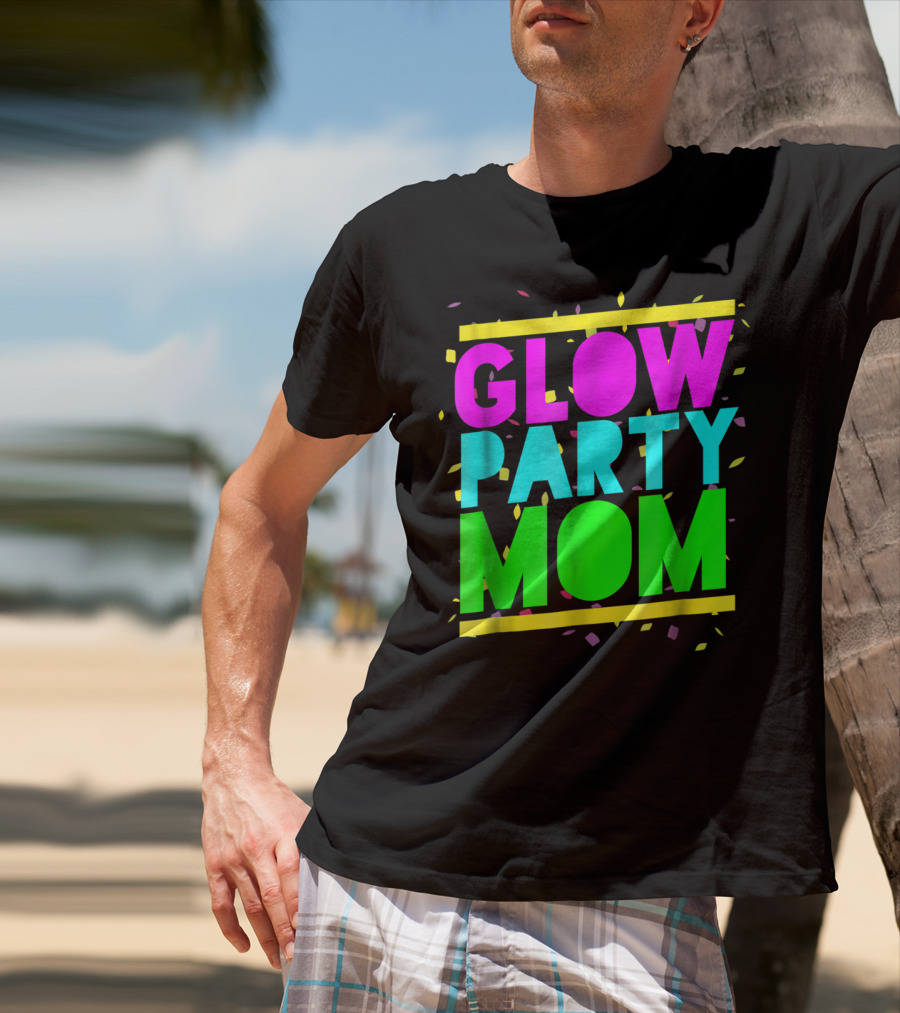 Glow Party Mom23 Celebration Neon Confetti T-Shirt