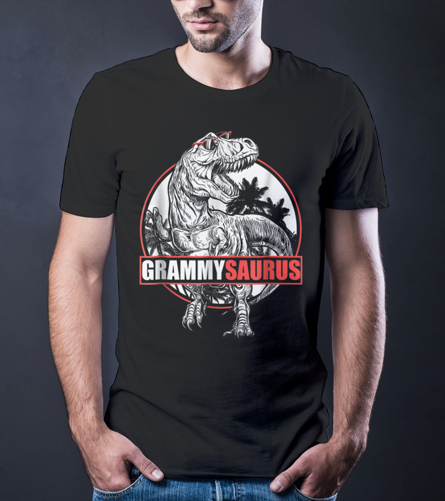GrammySaurus Dinosaur Grammy Saurus Jurassic T-Rex Glasses T-Shirt