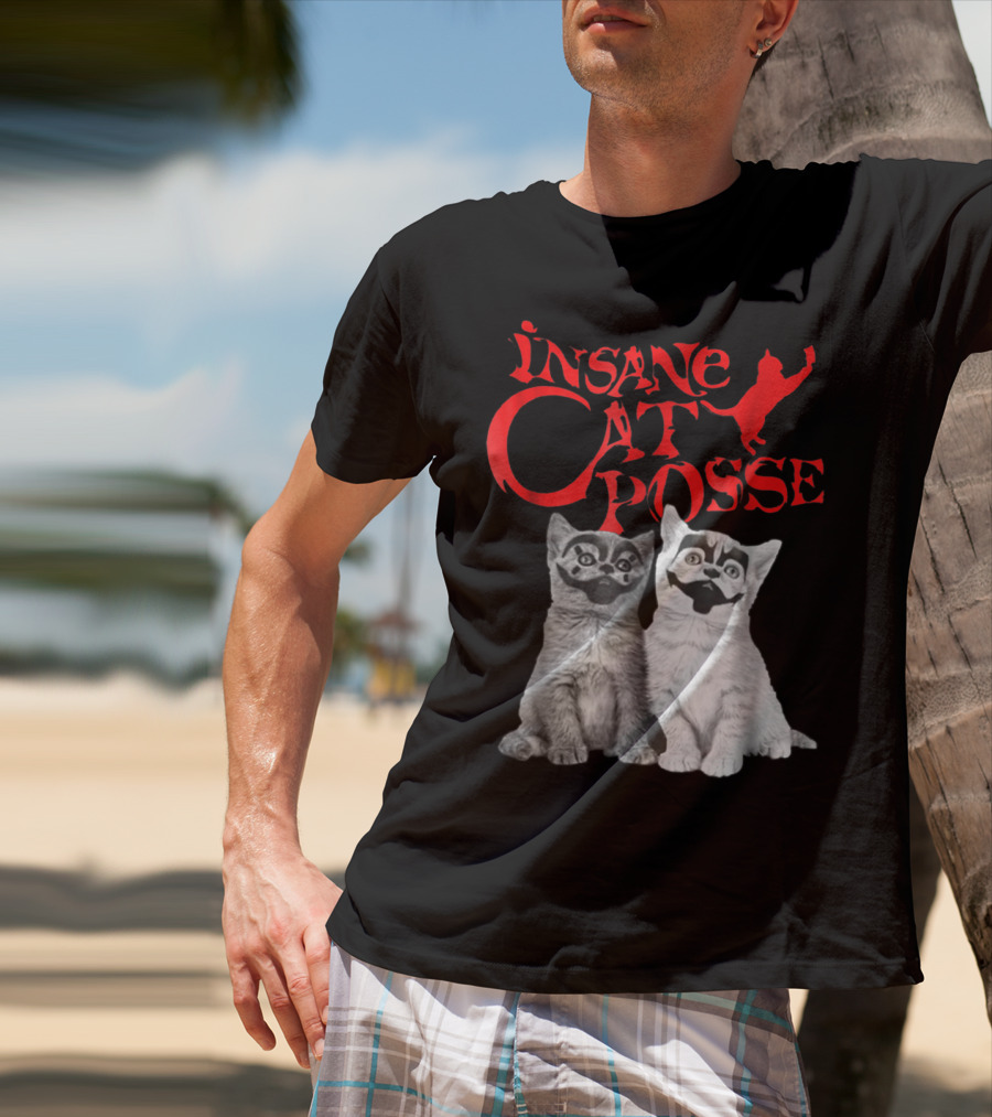Insane Cat Posse Halloween Funny Clowns Mom Lover T-Shirt