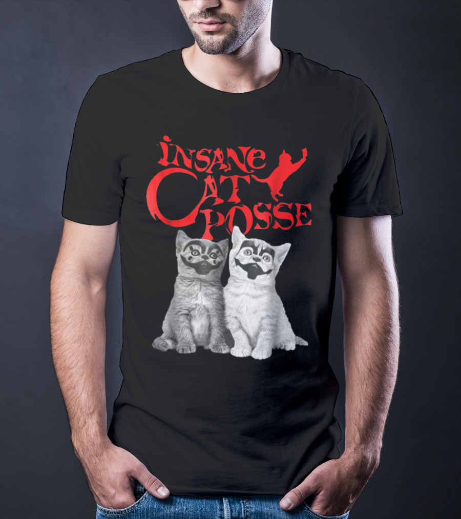 Insane Cat Posse Halloween Funny Clowns Mom Lover T-Shirt
