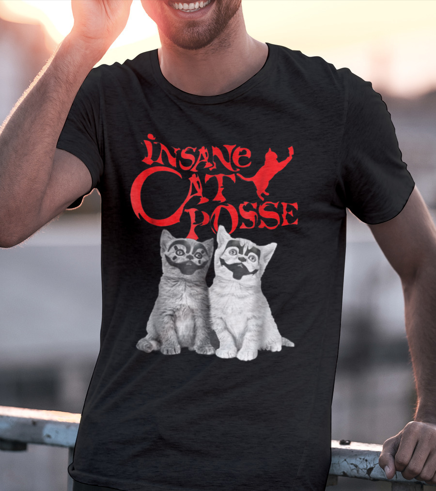 Insane Cat Posse Halloween Funny Clowns Mom Lover T-Shirt