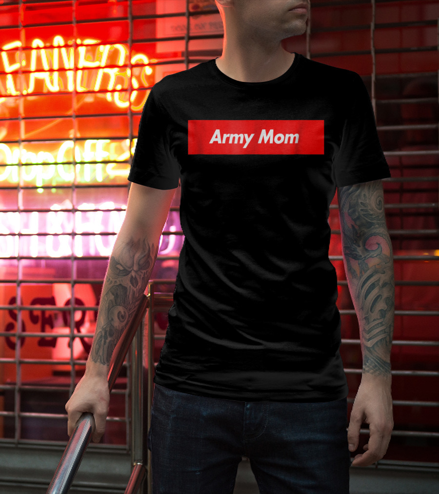 Army Mom Red Box T-Shirt