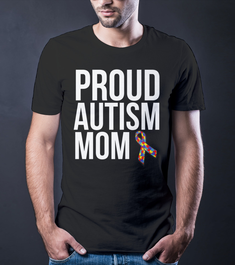 Proud Autism Mom Puzzle T-Shirt