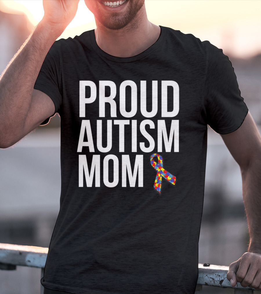 Proud Autism Mom Puzzle T-Shirt