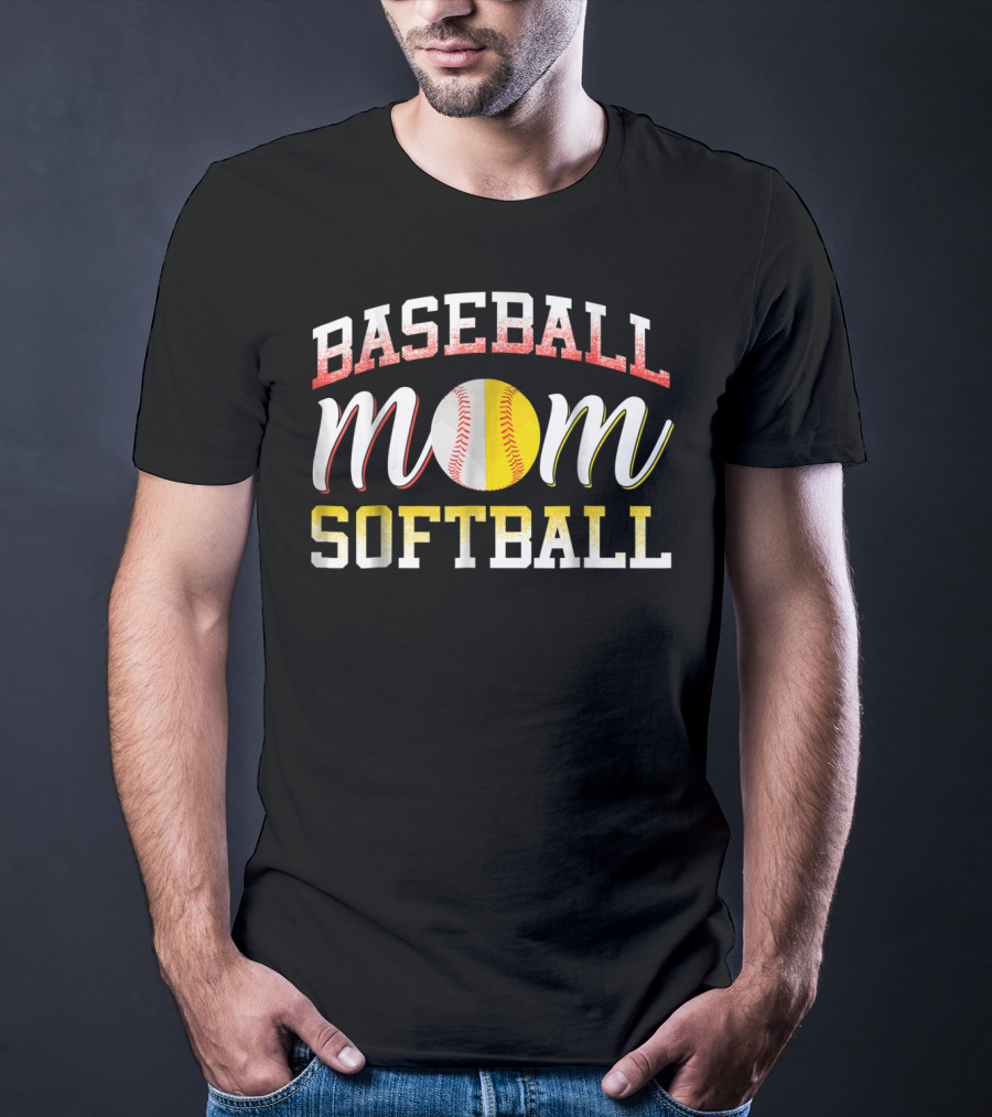 Baseball Mom Softball Mom Love Baseball Softball T-Shirt