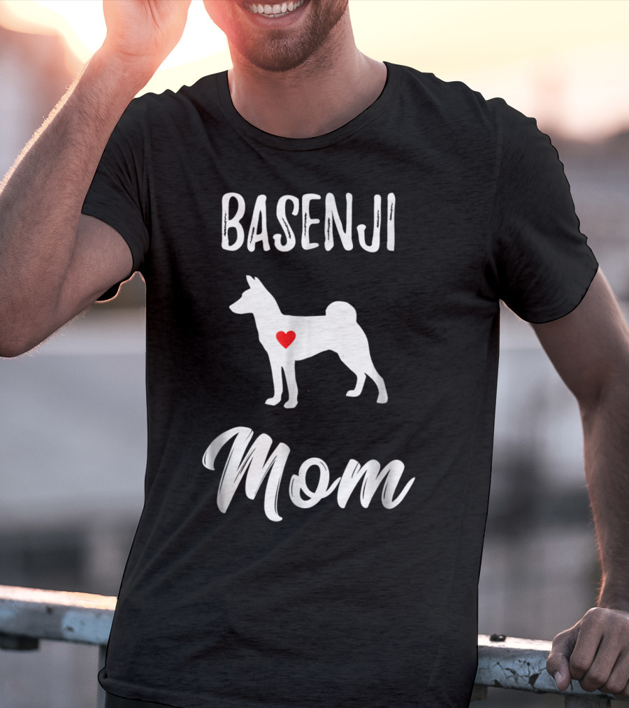 Basenji Mom Basenji Dog Heart T-Shirt
